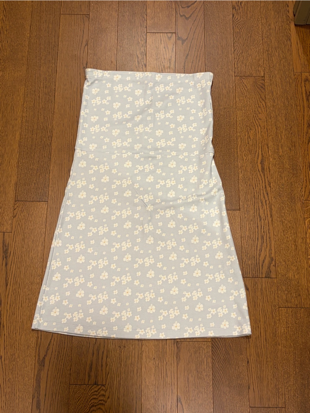 Djerf Avenue Pale Blue Floral tube mini dress
